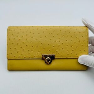 Givenchy Ostrich Leather Wallet rare